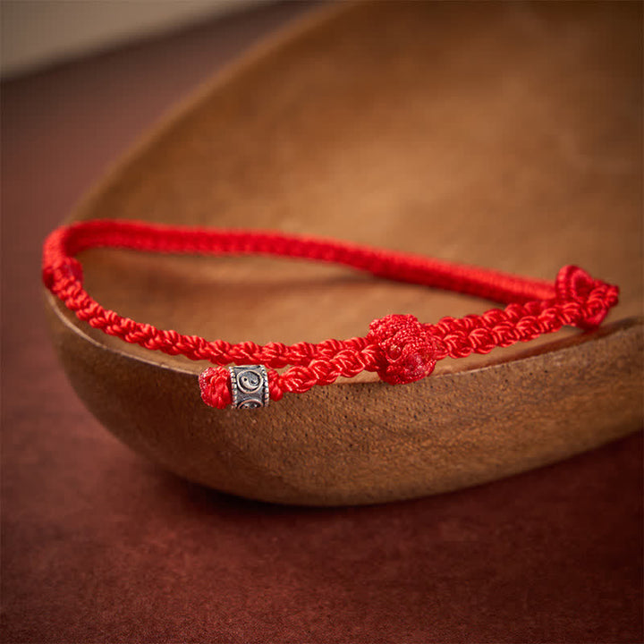 Buddha Stones Red String 925 Sterling Silver Yin Yang Protection Bracelet - Red String - 6.3–7.1 in (16–18 cm) - image 10