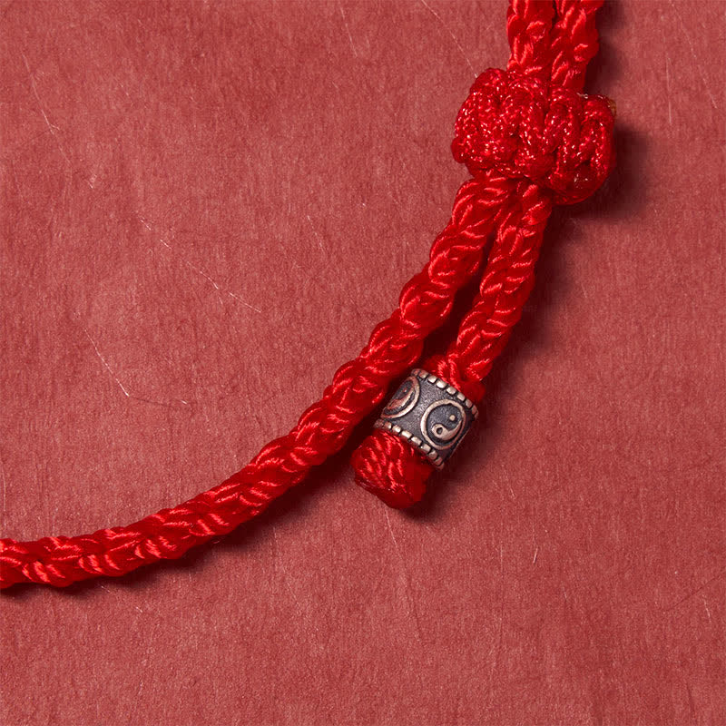 Buddha Stones Red String 925 Sterling Silver Yin Yang Protection Bracelet - image 14