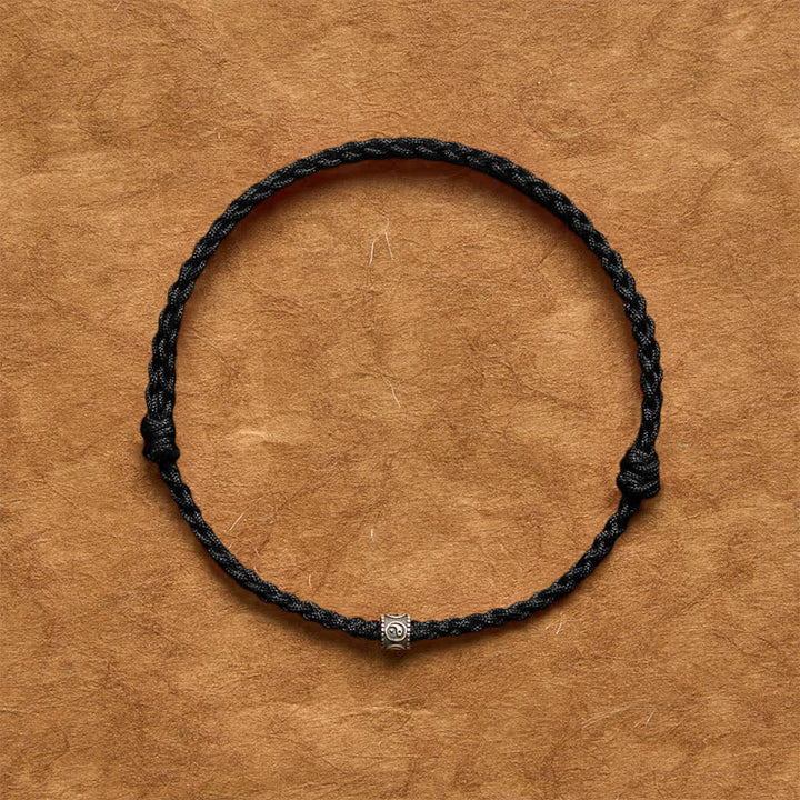 Buddha Stones Black Red String 925 Sterling Silver Yin Yang Protection Bracelet Anklet - image 16