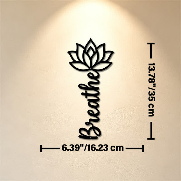 Buddha Stones Lotus Breathe New Beginnings Vertical Iron Meaningful Symbols Wall Art - Approx. 16.23cm x 35cm x 0.1cm / 6.39in x 13.78in x 0.04in - image 6