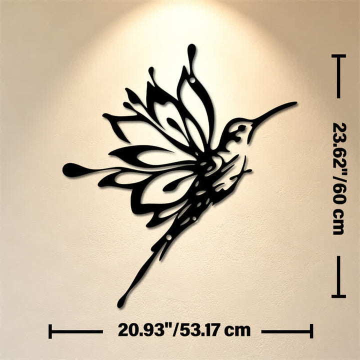Buddha Stones Lotus Hummingbird New Beginnings Matte Black Silhouette Iron Meaningful Symbols Wall Art - Approx. 53.17cm x 60cm x 0.12cm / 20.93in x 23.62in x 0.05in - image 12