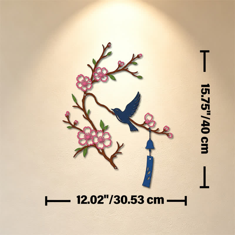 Buddha Stones Bird and Blossom Branch Iron Meaningful Symbols Wall Art - Colorful - Approx. 30.53cm x 40cm x 0.1cm / 12.02in x 15.75in x 0.04in - image 22