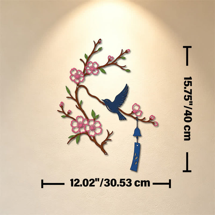 Buddha Stones Bird and Blossom Branch Iron Meaningful Symbols Wall Art - Colorful - Approx. 30.53cm x 40cm x 0.1cm / 12.02in x 15.75in x 0.04in - image 22