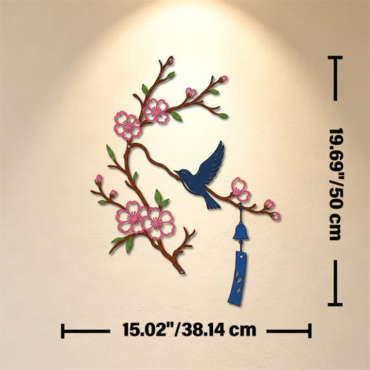 Buddha Stones Bird and Blossom Branch Iron Meaningful Symbols Wall Art - Colorful - Approx. 38.14cm x 50cm x 0.12cm / 15.02in x 19.69in x 0.05in - image 24