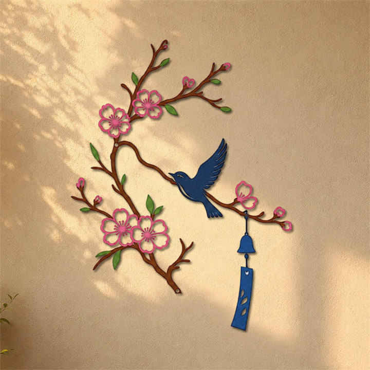 Buddha Stones Bird and Blossom Branch Iron Meaningful Symbols Wall Art - image 21