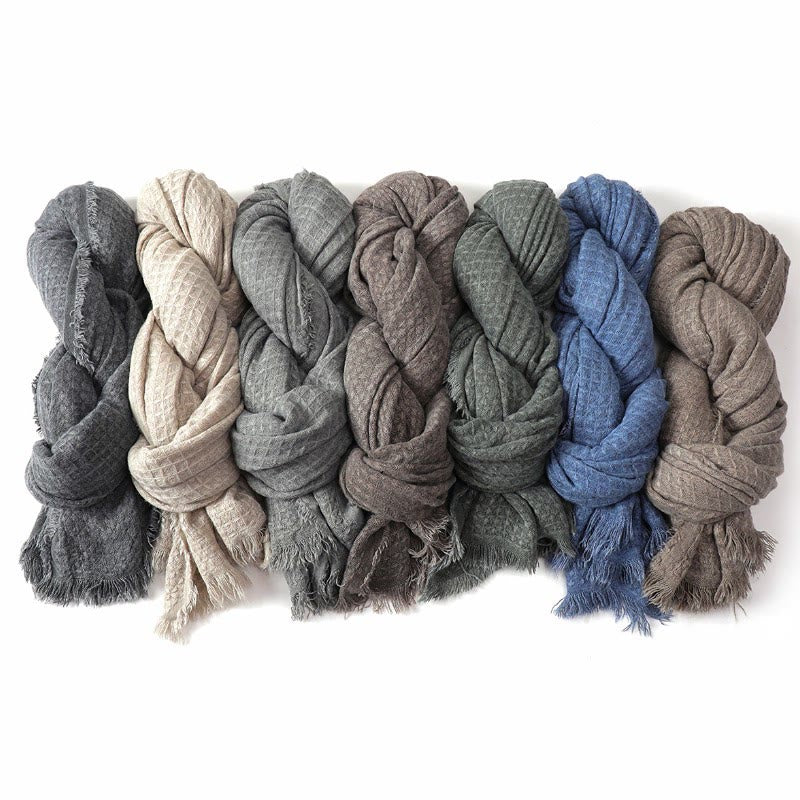 Buddha Stones Fall Winter Textured Tassel Cozy Wrap Scarves - image 16