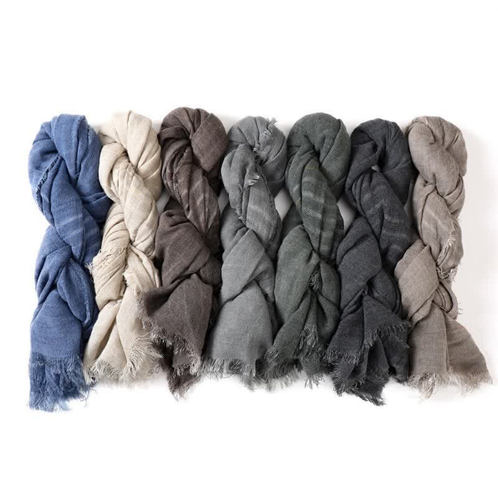 Buddha Stones Spring Fall Artful Textured Everyday Men's Scarf - image 14