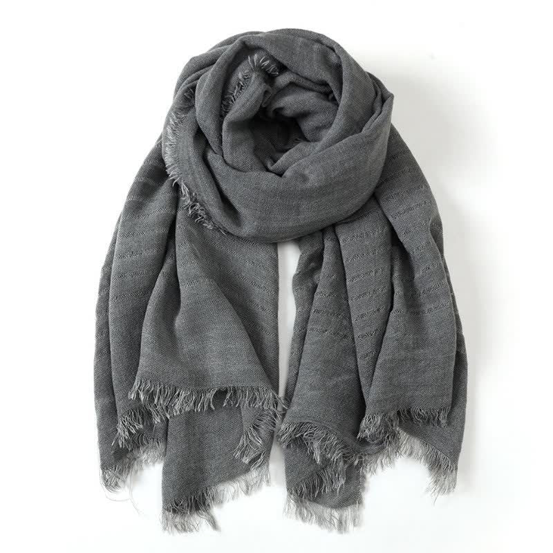 Buddha Stones Spring Fall Artful Textured Everyday Men's Scarf - DimGray - image 10