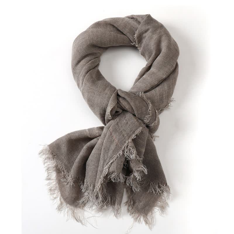 Buddha Stones Spring Fall Artful Textured Everyday Men's Scarf - Tan - image 7