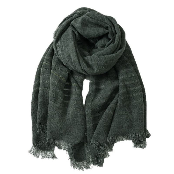 Buddha Stones Spring Fall Artful Textured Everyday Scarves - DarkOliveGreen - image 12