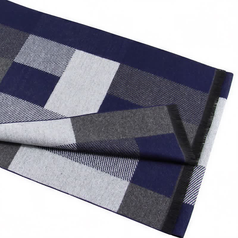 Buddha Stones Fall Winter Classic Plaid Tassel Cozy Rectangular Scarves - image 1