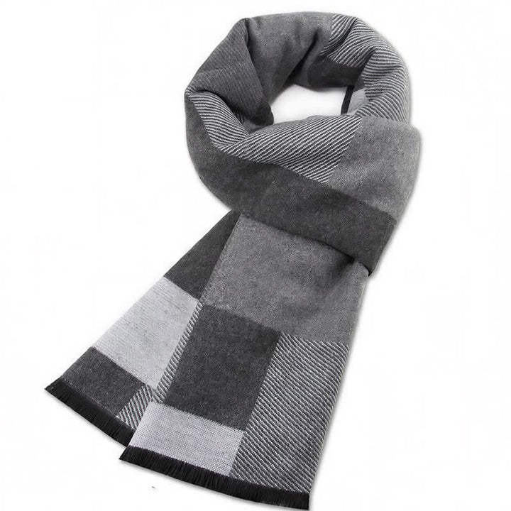 Buddha Stones Fall Winter Classic Plaid Tassel Cozy Rectangular Scarves - LightGrey - image 12
