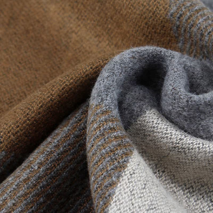 Buddha Stones Fall Winter Classic Plaid Tassel Cozy Rectangular Scarves - image 10
