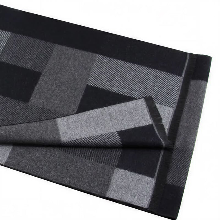 Buddha Stones Fall Winter Classic Plaid Tassel Cozy Rectangular Scarves - image 5