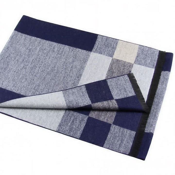 Buddha Stones Fall Winter Urban Stripe Tassel Warm Wrap Men's Scarf - image 9