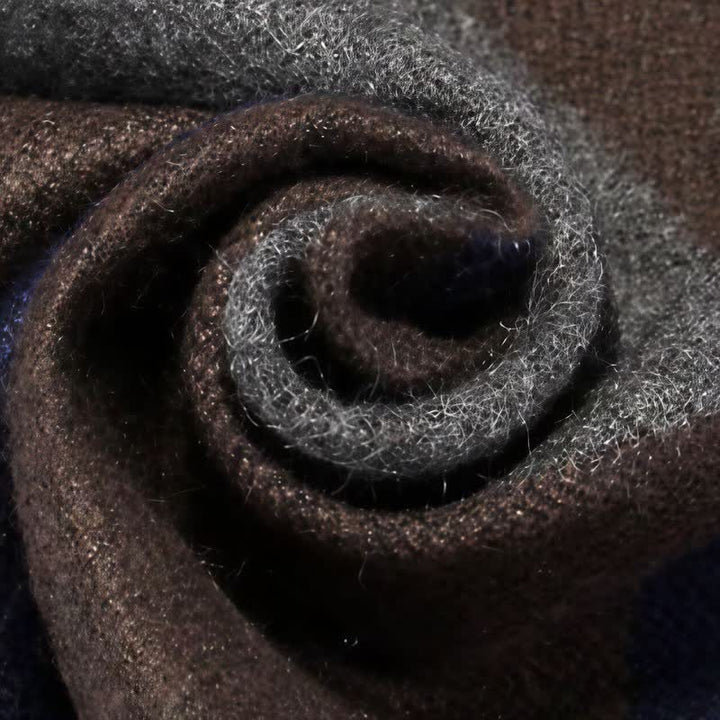 Buddha Stones Fall Winter Urban Stripe Tassel Warm Wrap Men's Scarf - image 13