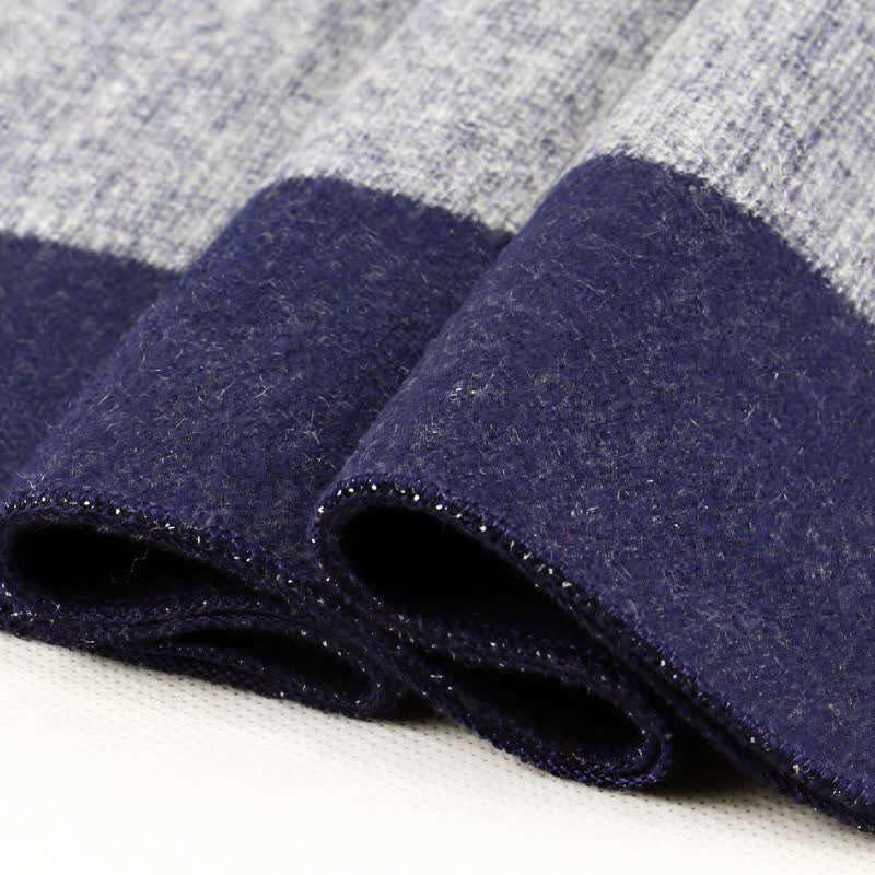 Buddha Stones Fall Winter Urban Stripe Tassel Warm Wrap Men's Scarf - image 11