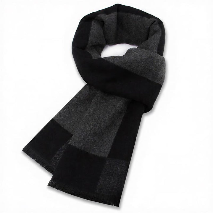 Buddha Stones Fall Winter Classic Grey Plaid Fringe Cozy Scarves - Gray Black - image 12