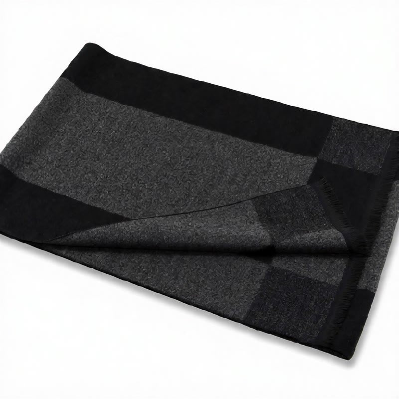 Buddha Stones Fall Winter Classic Grey Plaid Fringe Cozy Scarves - image 13
