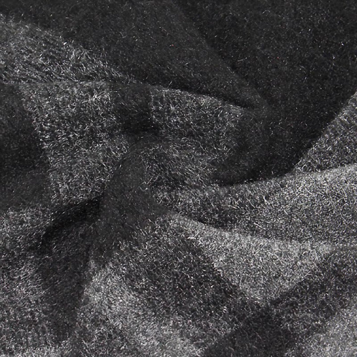 Buddha Stones Fall Winter Classic Grey Plaid Fringe Cozy Men's Scarf - image 8