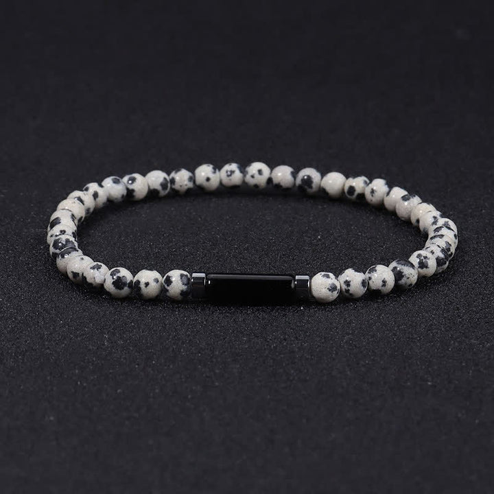 Buddha Stones Vintage 4mm Lava Rock Dalmatian Jasper Grounding Bracelet - Dalmatian Jasper(Joy ♥ Loyalty) - image 2