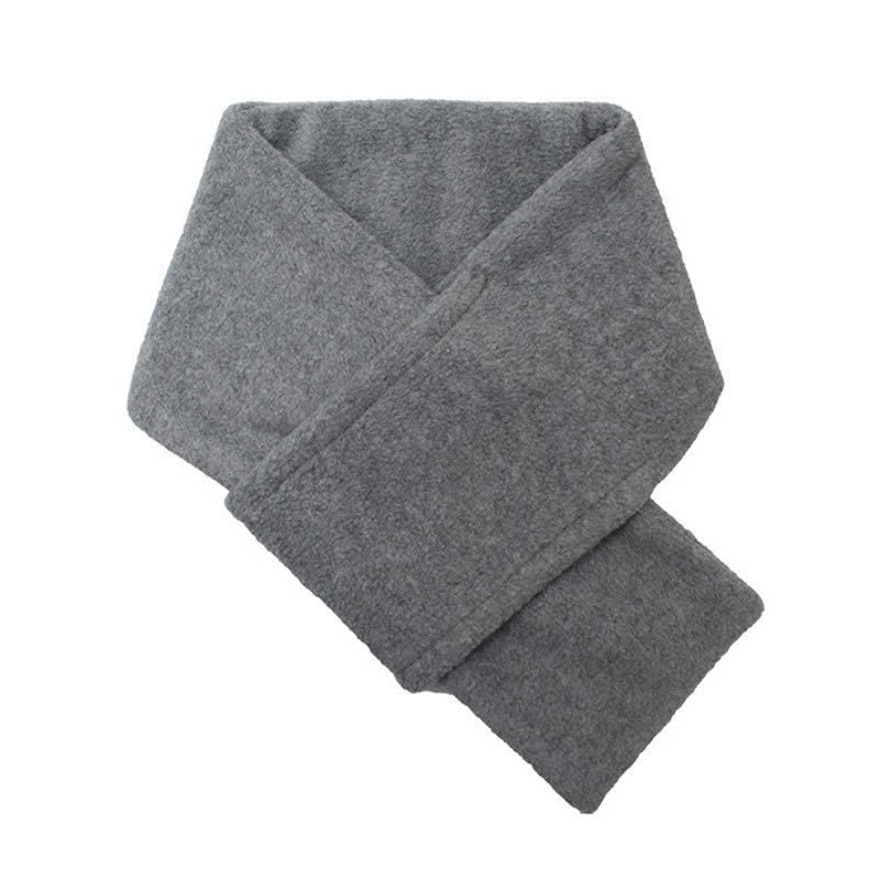 Buddha Stones Fall Winter Plush Cross Front Neck Warmer Minimalist Men's Scarf - image 15