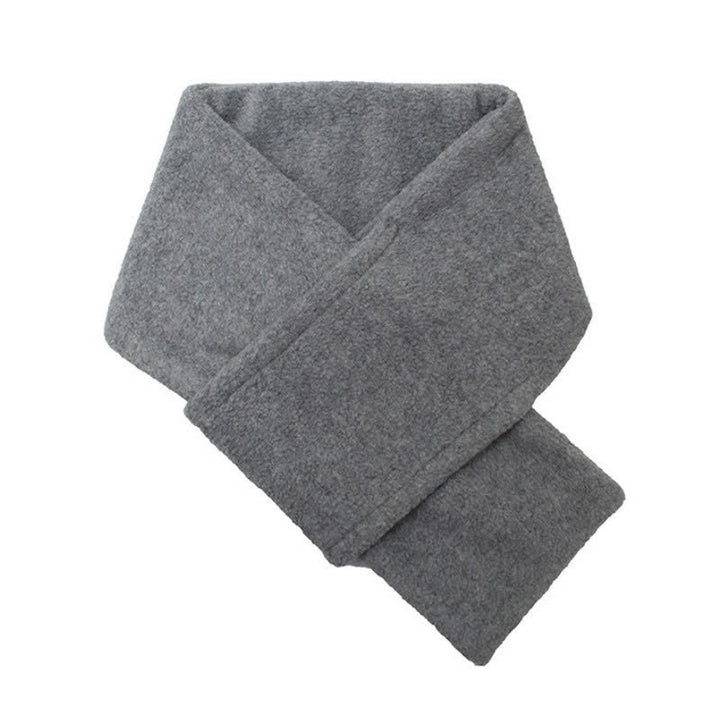 Buddha Stones Fall Winter Plush Cross Front Neck Warmer Minimalist Scarves - Gray - image 14