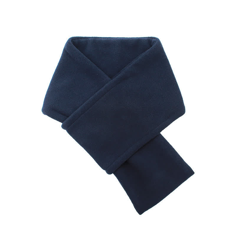 Buddha Stones Fall Winter Plush Cross Front Neck Warmer Minimalist Scarves - image 4