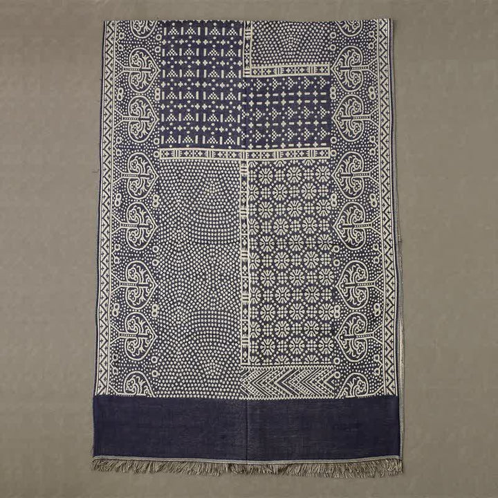 Buddha Stones Fall Winter Geometric Paisley Tassel Reversible Cozy Men's Scarf - image 7