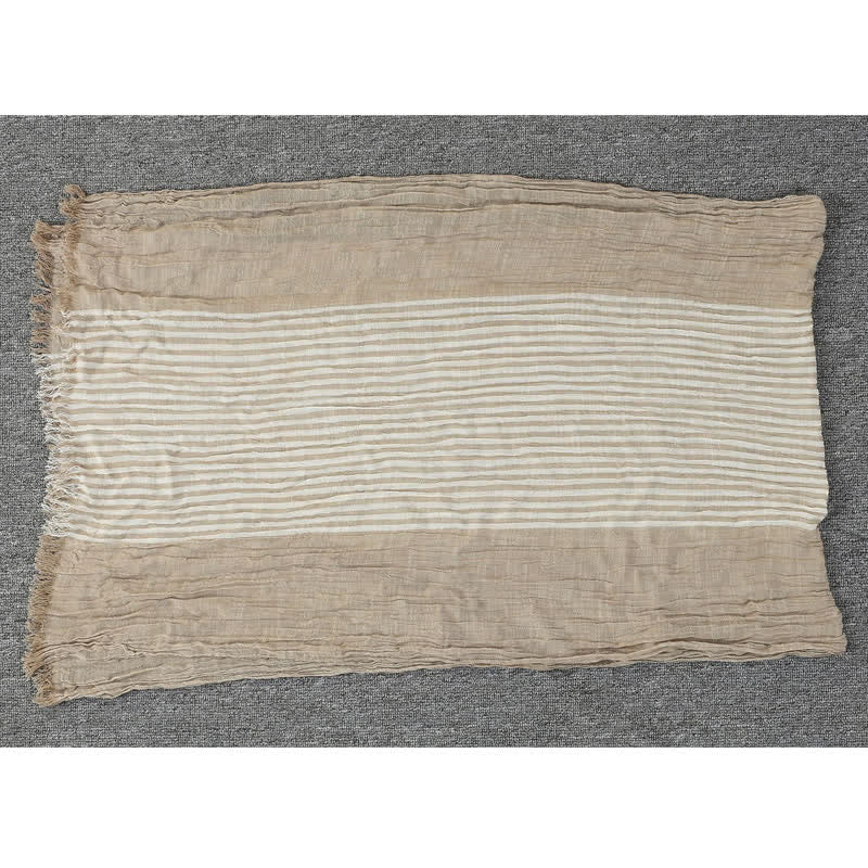 Buddha Stones Spring Fall Striped Color Block Stripe Tassel Travel Men's Scarf - image 19