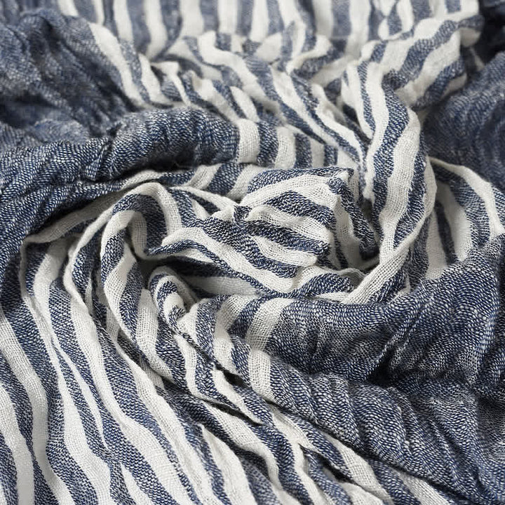 Buddha Stones Spring Fall Striped Color Block Stripe Tassel Travel Men's Scarf - image 6