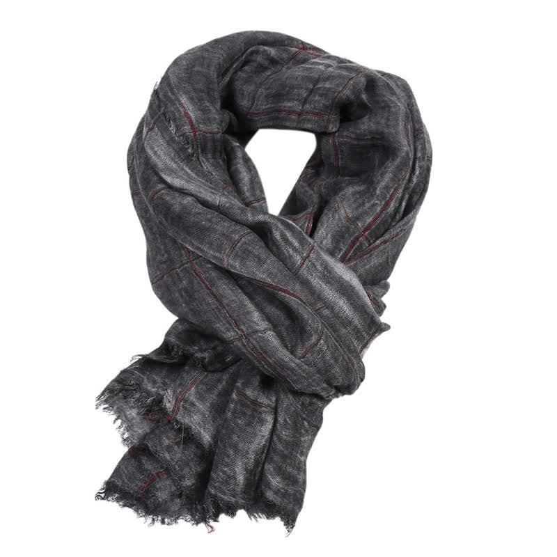 Buddha Stones Spring Fall Plaid Checkered Pattern Casual Unisex Scarf - image 1