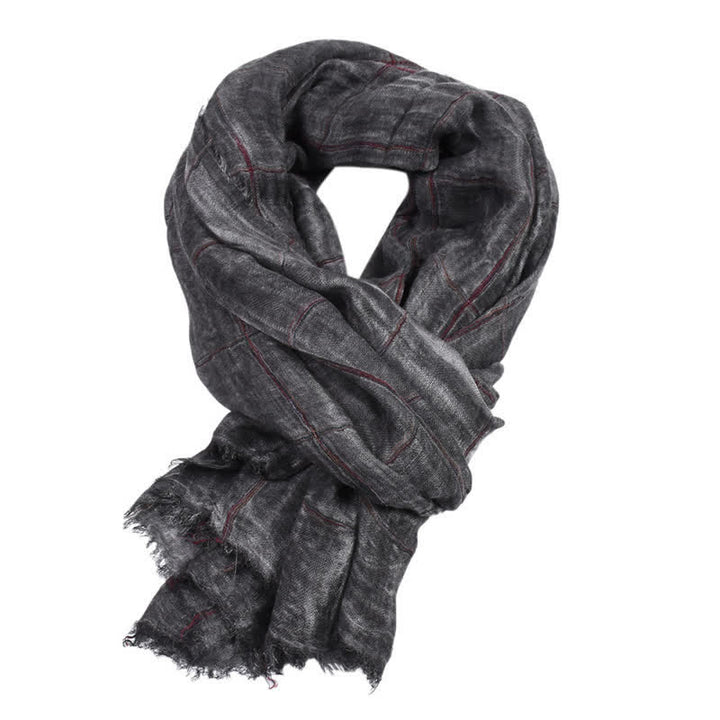 Buddha Stones Spring Fall Plaid Checkered Pattern Casual Unisex Scarf - image 1