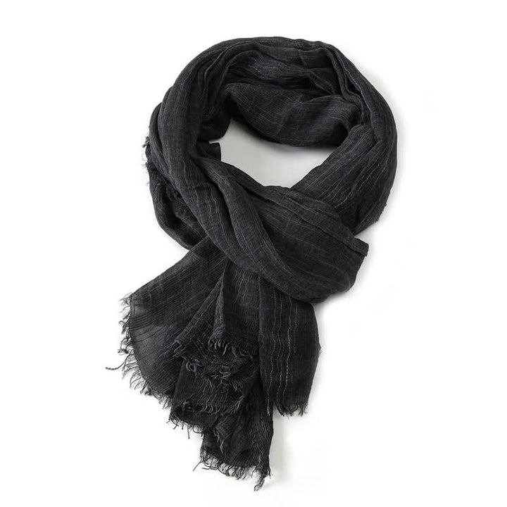 Buddha Stones Spring Fall Crinkled Frayed Edge Wrap Scarf - image 3
