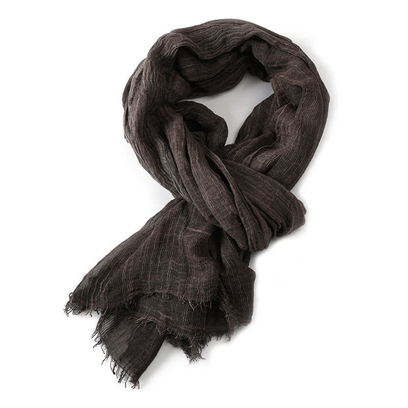 Buddha Stones Spring Fall Crinkled Frayed Edge Wrap Men's Scarf - image 13