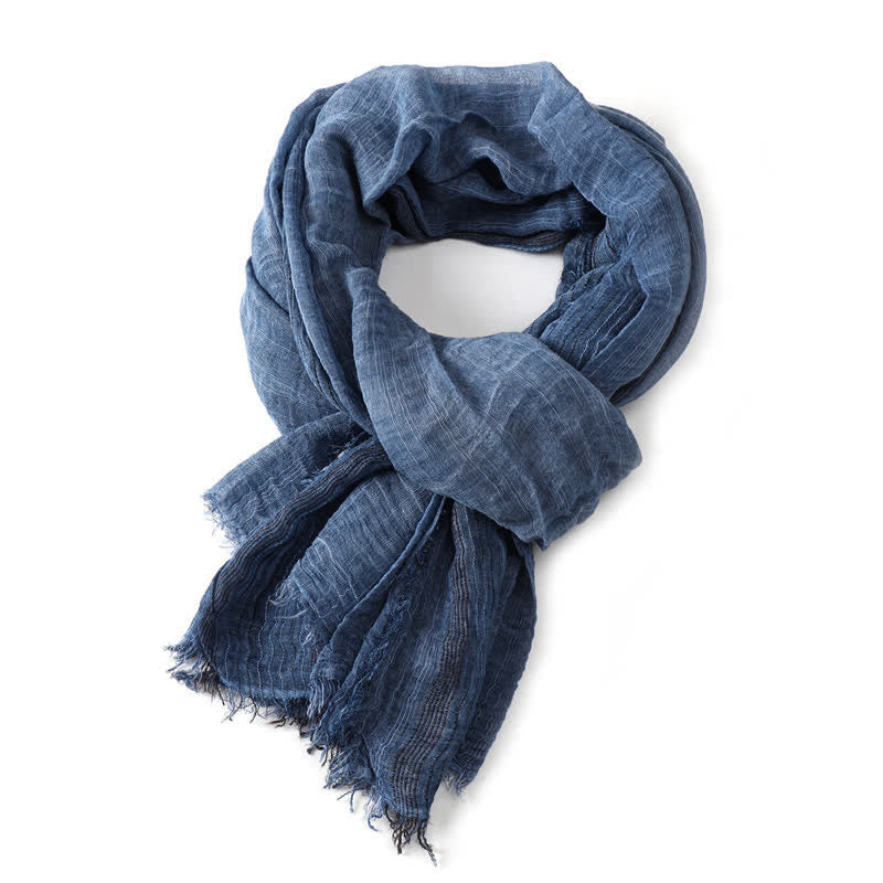 Buddha Stones Spring Fall Crinkled Frayed Edge Wrap Men's Scarf - image 1