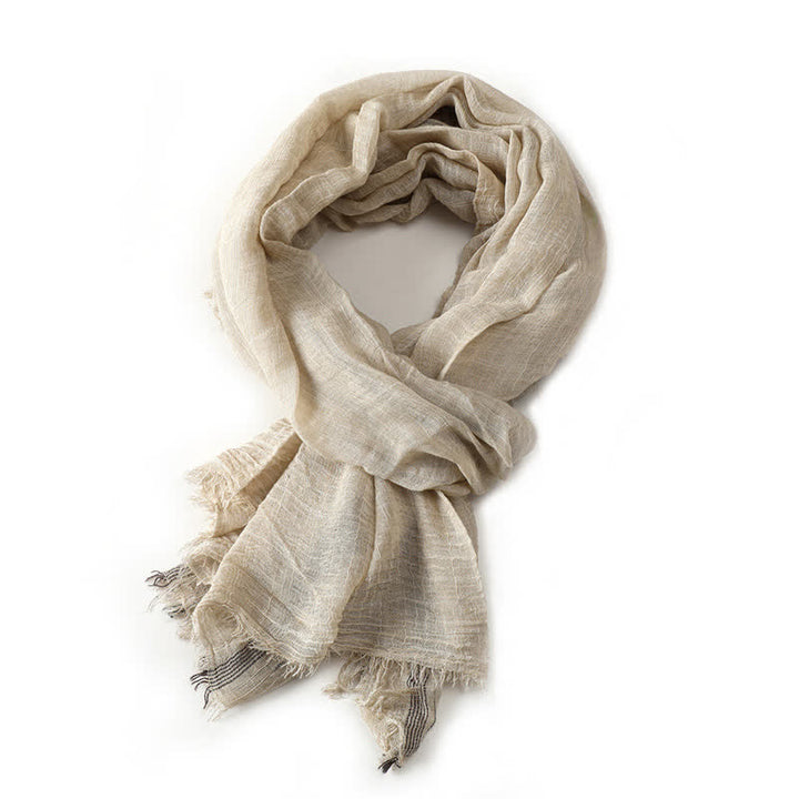 Buddha Stones Spring Fall Crinkled Frayed Edge Wrap Men's Scarf - image 10