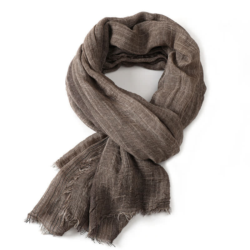 Buddha Stones Spring Fall Crinkled Frayed Edge Wrap Men's Scarf - image 15