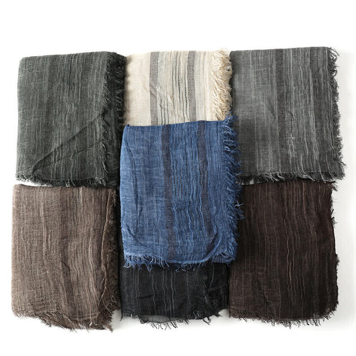 Buddha Stones Spring Fall Crinkled Frayed Edge Wrap Men's Scarf - image 16