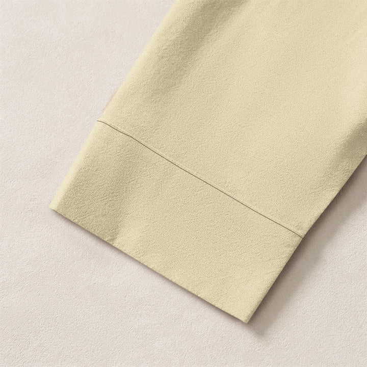 Buddha Stones Cotton Zen Plum Blossom Pattern V-Neck Buttons Men's Long Sleeve Shirts - image 19