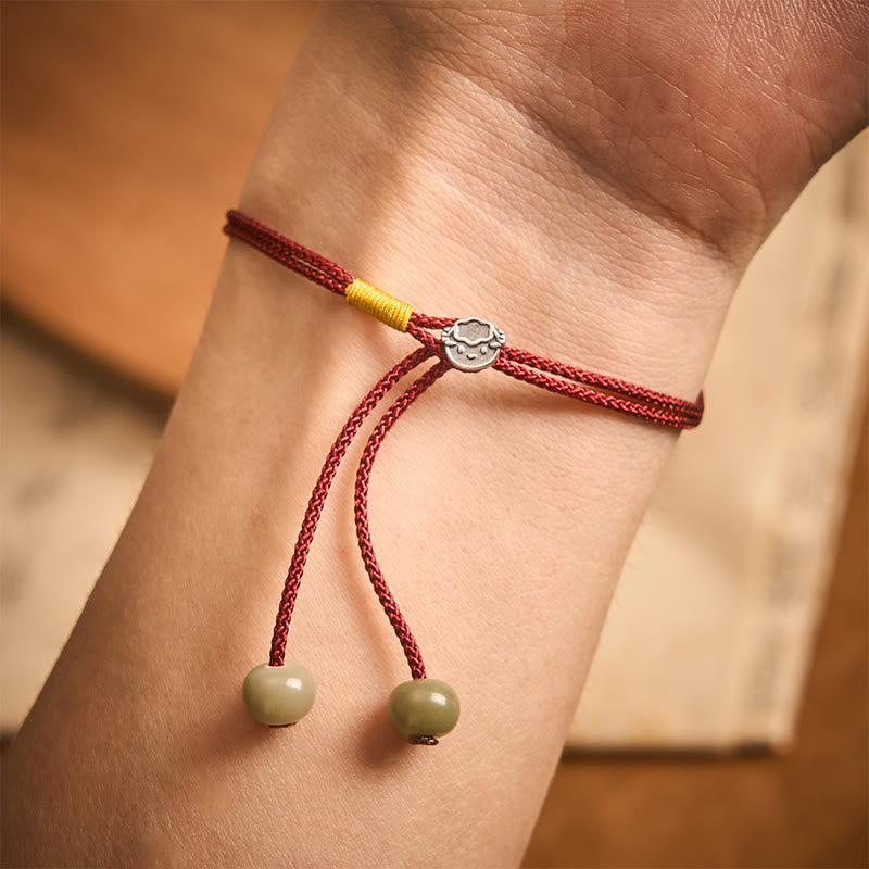 Buddha Stones Vintage 925 Sterling Silver Chinese Zodiac Luck Braided Red String Bracelet - image 3
