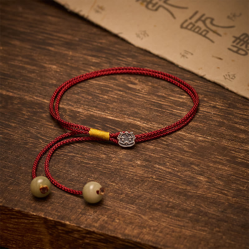 Buddha Stones Vintage 925 Sterling Silver Chinese Zodiac Luck Braided Red String Bracelet - Dragon - 5.5–7.1 in (14–18 cm) - image 41