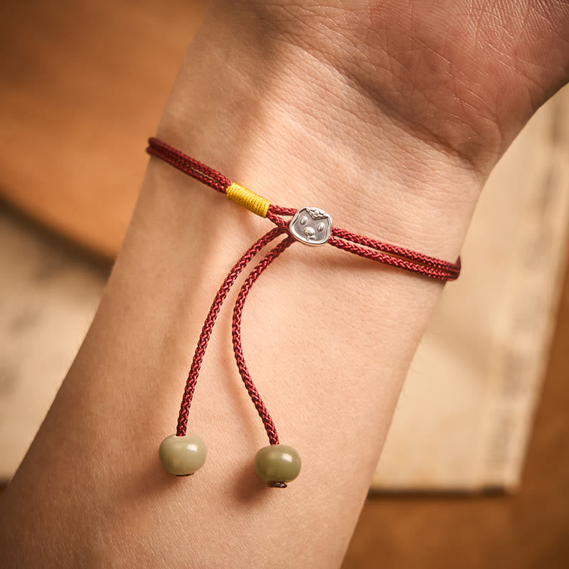 Buddha Stones Vintage 925 Sterling Silver Chinese Zodiac Luck Braided Red String Bracelet - image 48