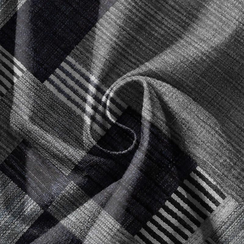Buddha Stones Pure Cotton Patchwork Plaid Stripe Pattern Drawstring Men's Harem Pants With Pockets - image 17