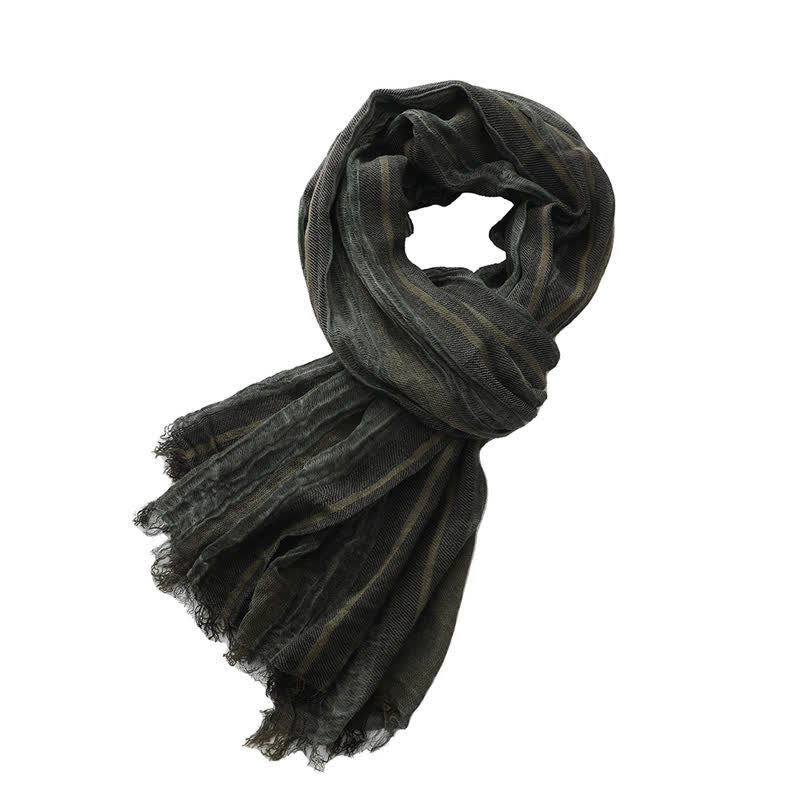 Buddha Stones Spring Fall Relaxed Gauzy Striped Travel Ready Men's Scarf - image 3