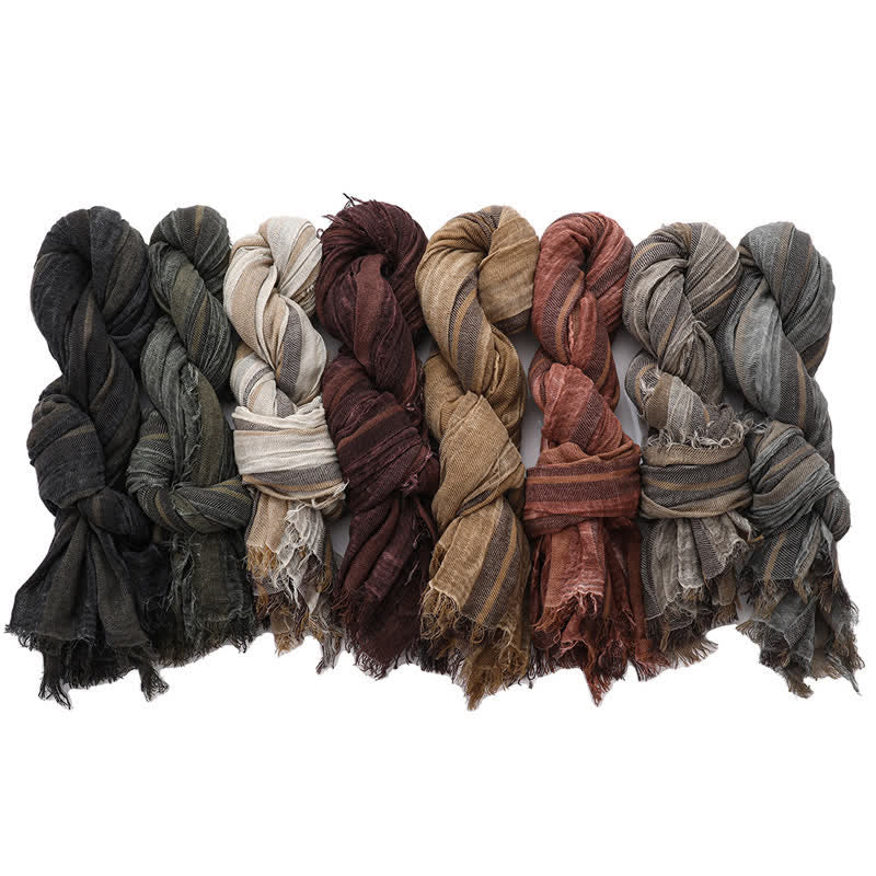 Buddha Stones Spring Fall Relaxed Gauzy Striped Travel Ready Men's Scarf - image 16