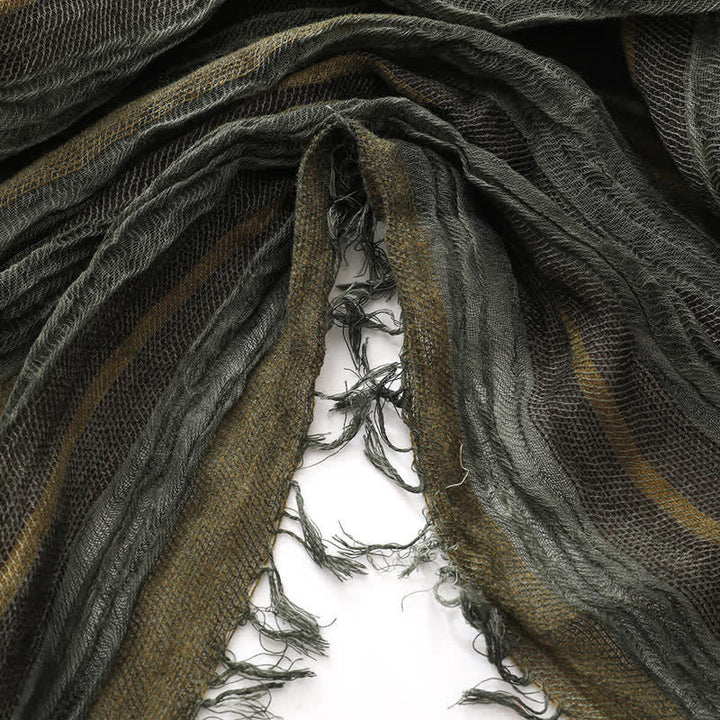 Buddha Stones Spring Fall Relaxed Gauzy Striped Travel Ready Men's Scarf - image 13