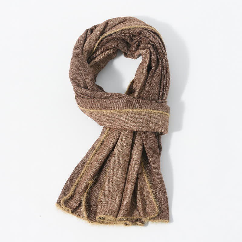 Buddha Stones Fall Winter Soft Drape Fringe Edge Men's Scarf - Peru - image 10