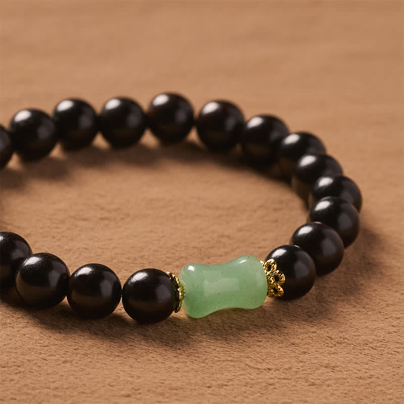 Buddha Stones Ebony Wood Green Sandalwood Natural Grain Unisex Bracelet - image 4