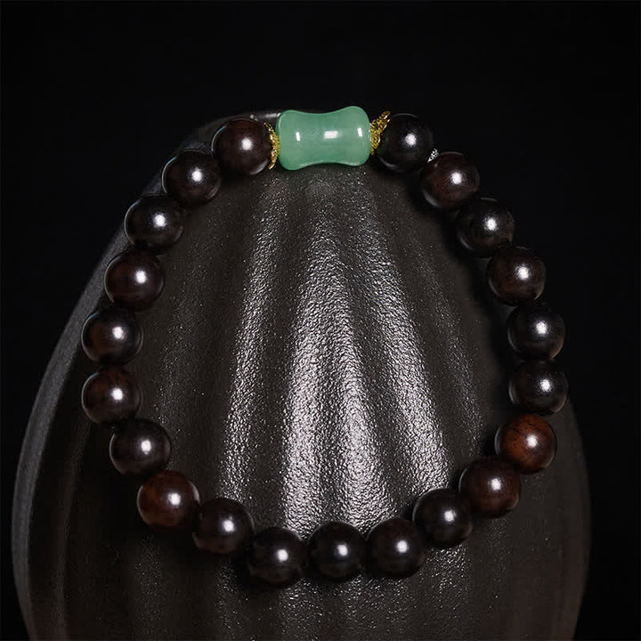 Buddha Stones Ebony Wood Green Sandalwood Natural Grain Unisex Bracelet - image 3
